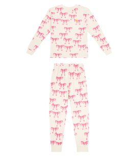 The Animals Observatory The Animals Observatory Llama printed cotton jersey pajamas