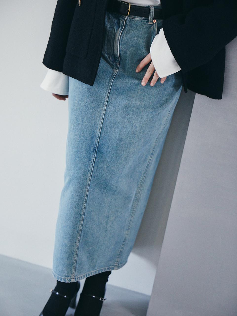 The Aperture 20s Light Denim Skirt Blue (TA4727A06P)