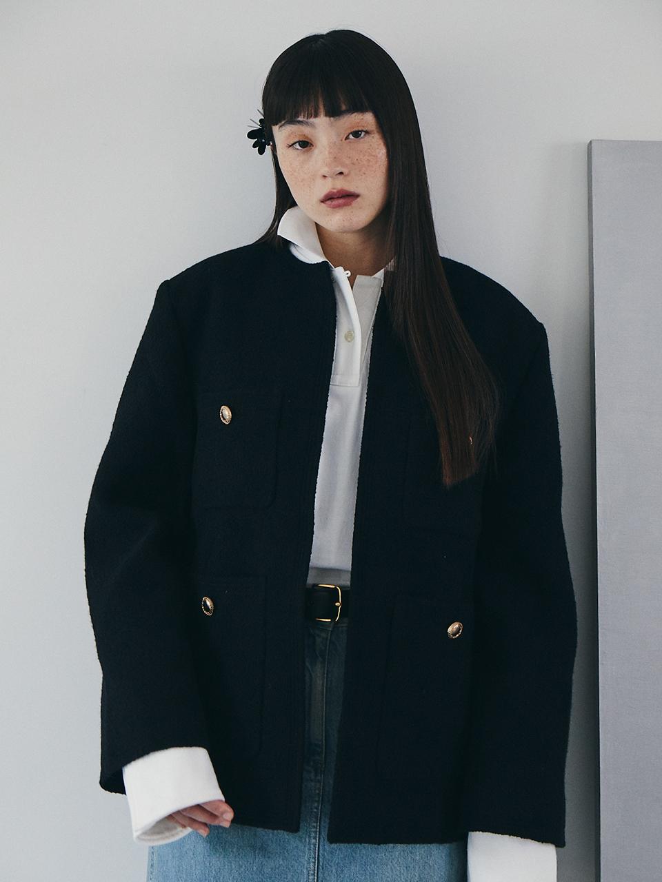The Aperture 80s Yuppies Tweed Jacket Black