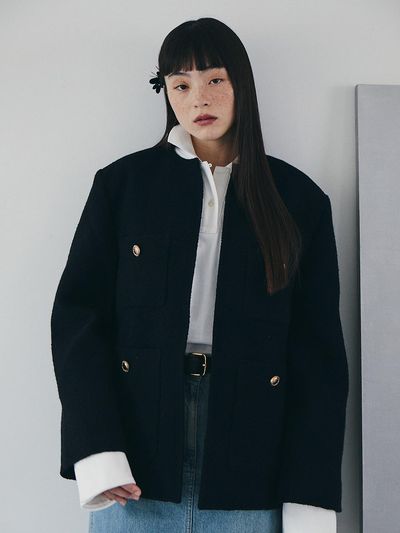 The Aperture 80s Yuppies Tweed Jacket Black