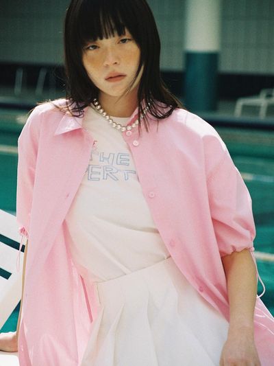 The Aperture Cotton String Blouse_Pink