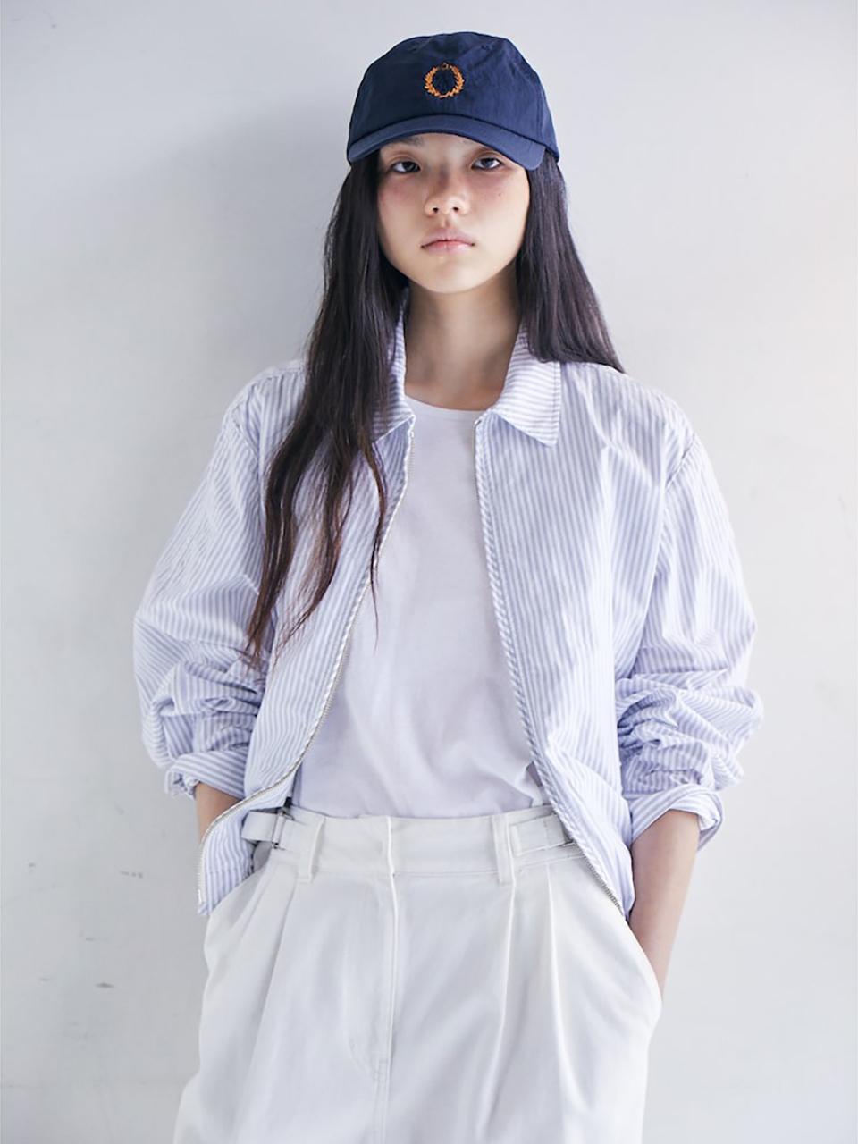 The Aperture Cotton Stripe Blouson Blazer [White] (TA5411A031)