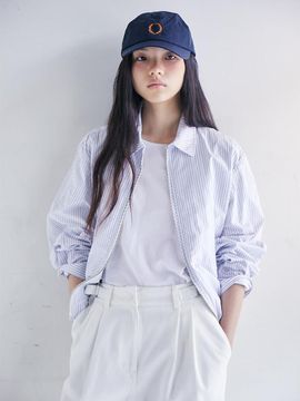 The Aperture Cotton Stripe Blouson Blazer [White] (TA5411A031)
