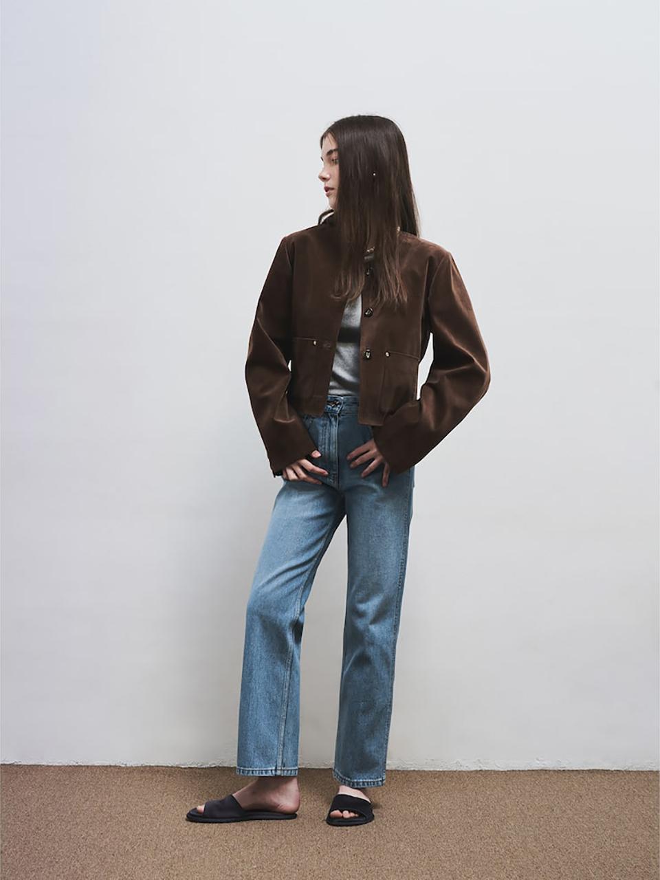 The Aperture Katy Crop Jacket Brown (TA4811A01D)
