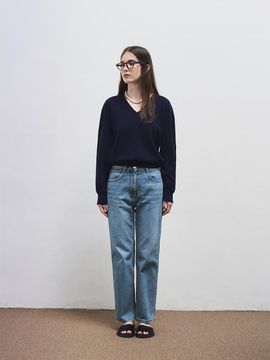 The Aperture V Neck Sweater Navy