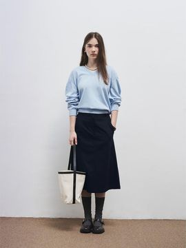 The Aperture V neck Sweater Sky Blue