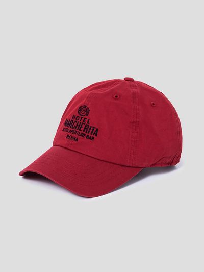 The Aperture Vintage Cotton Shallow Crown Ball Cap [Red] (TA518BA026)