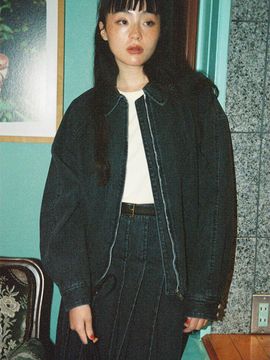 The Aperture Vintage Denim Voluminous Blouson [Grey] (TA5111A063)
