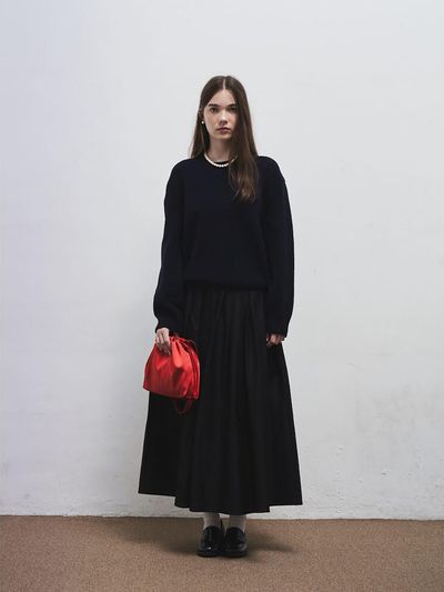 The Aperture Wrinkle Nylon Pouch Bag [Red] (TA4XD4A016)
