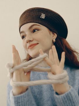 THE ASHLYNN Dani Logo Wool Knit Beret Hat - 5 Colors