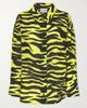 THE ATTICO Asymmetric animal-print cotton shirt - 1