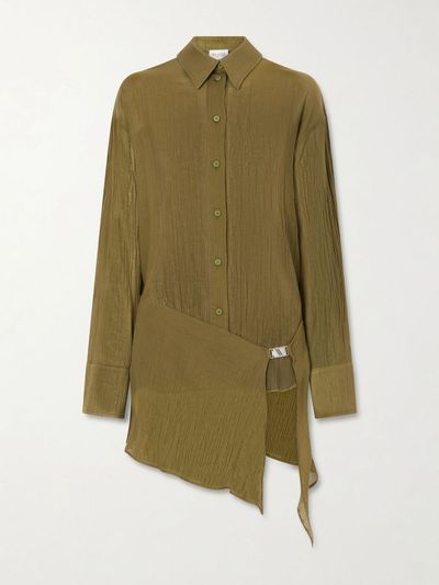 THE ATTICO Asymmetric cotton mini dress