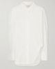 THE ATTICO Asymmetric embroidered cotton-blend shirt - 1