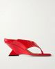 THE ATTICO Cheope 65 leather wedge thong sandals - 1