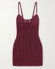 THE ATTICO Crochet cotton-blend mini dress - 1