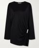 THE ATTICO Gathered satin mini dress - 1