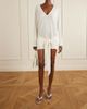 THE ATTICO Knotted perforated jersey mini dress - 2