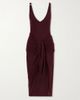 THE ATTICO Knotted ribbed Lyocell midi dress - 1