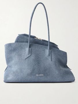 THE ATTICO La Passegiata medium asymmetric denim shoulder bag