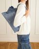 THE ATTICO La Passegiata medium asymmetric denim shoulder bag - 2