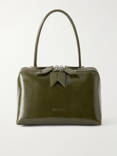 THE ATTICO L'Altra Di Milano crinkled patent-leather shoulder bag