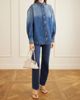 THE ATTICO Logo-embroidered washed denim jacket - 2