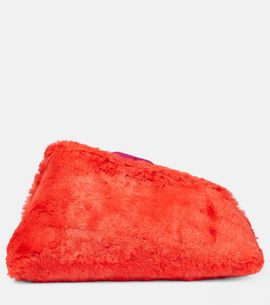 The Attico The Attico 8.30 PM faux fur clutch