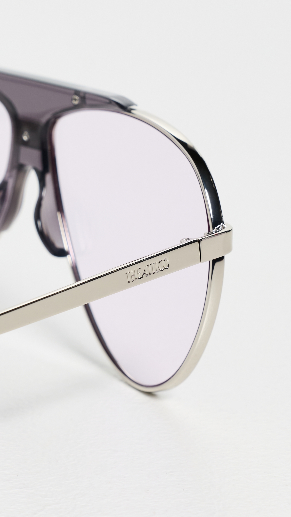 The Attico - Amelia Sunglasses White Gold/Silver One display picture 2