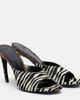 The Attico The Attico Betta zebra-print calf hair mules - 1
