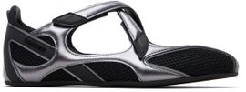 The Attico The Attico Black & Silver Floor 01 Ballerina Flats