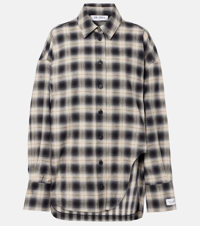 The Attico The Attico Checked asymmetric cotton shirt