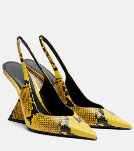 The Attico The Attico Cheope 105 embossed leather wedges