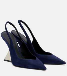 The Attico The Attico Cheope 105 suede slingback pumps