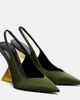 The Attico The Attico Cheope satin slingback wedges - 1