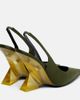 The Attico The Attico Cheope satin slingback wedges - 3