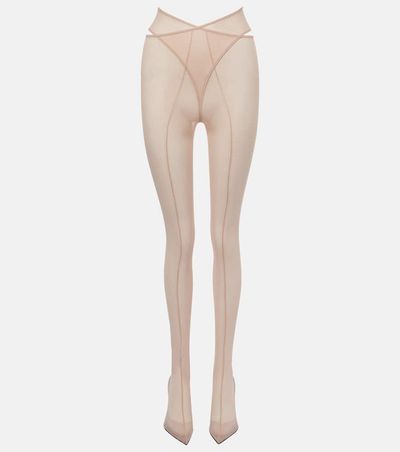 The Attico The Attico Cheopissima mesh over-the-knee boots