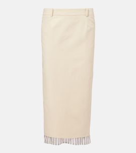 The Attico The Attico Cotton-blend pencil skirt