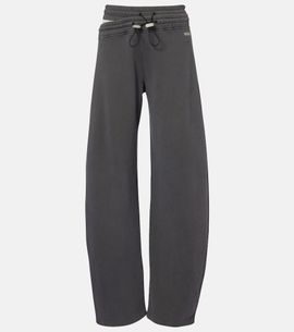 The Attico The Attico Cotton jersey barrel-leg sweatpants