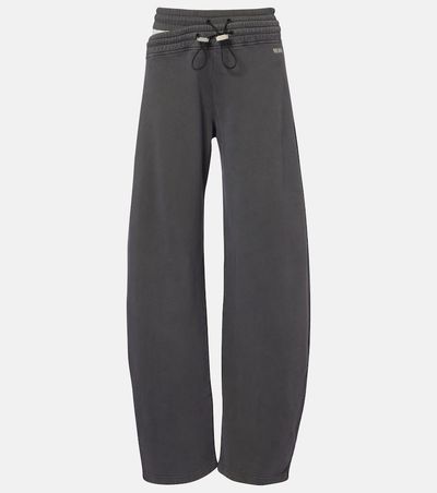 The Attico The Attico Cotton jersey barrel-leg sweatpants
