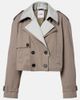 The Attico The Attico Cropped gabardine trench coat - 1