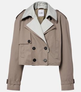 The Attico The Attico Cropped gabardine trench coat