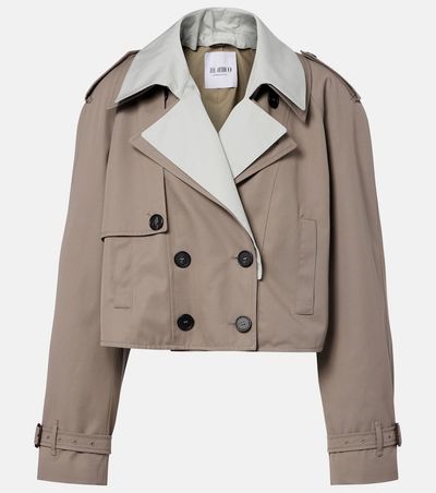 The Attico The Attico Cropped gabardine trench coat