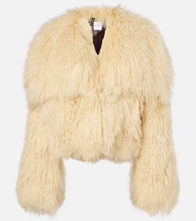 The Attico The Attico Cropped shearling jacket