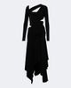 The Attico The Attico Cutout draped asymmetric midi dress - 1