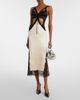 The Attico The Attico Cutout lace-trimmed satin midi dress - 2