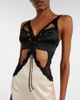The Attico The Attico Cutout lace-trimmed satin midi dress - 3