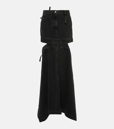 The Attico The Attico Deconstructed denim maxi skirt