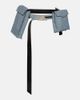 The Attico The Attico Denim and leather belt with pockets - 1