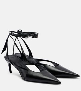 The Attico The Attico Diane 55 leather slingback pumps