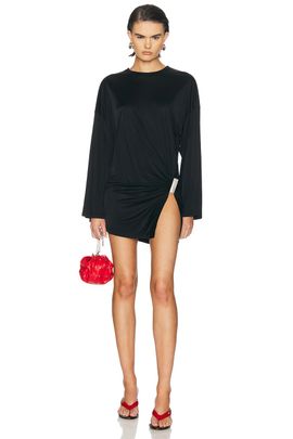 THE ATTICO THE ATTICO Drape Slit Mini Dress